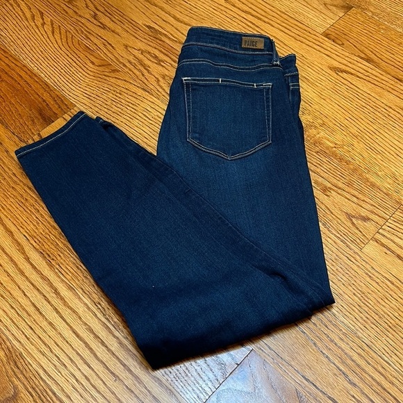 PAIGE Women’s Dark Blue Hoxton Ankle Jeans Size 28 - Picture 1 of 7